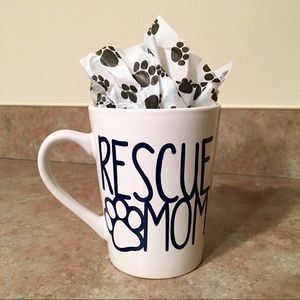 Rescue Mom with Paw Mug