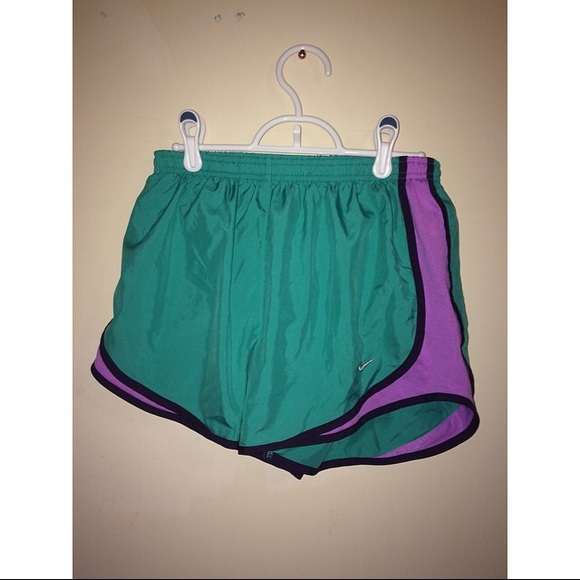Teal and pink Nike shorts