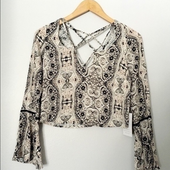 Kendall & Kylie Bohemian Bell Sleeve Top