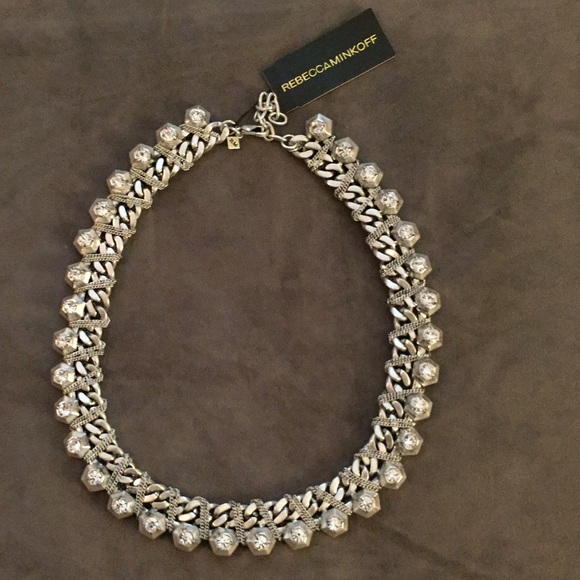 Rebecca Minkoff silver chain necklace