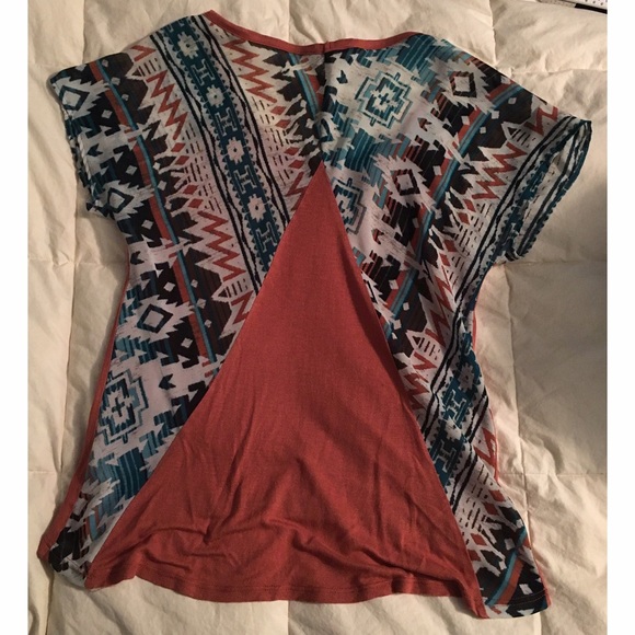 Burnt Orange Aztec Top - Kirra - Picture 2 of 2