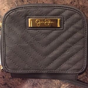 Brand New. Jessica Simpson Grey purse w/strap