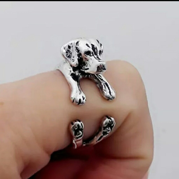 Labrador Dog Lab Ring Silver Tone