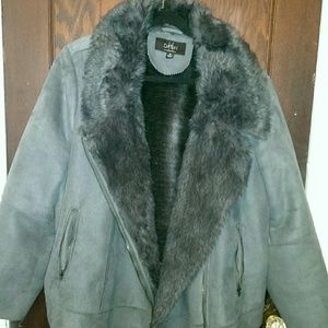 Faux fur motojacket