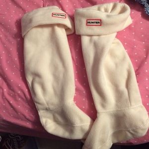 Hunter Boot Socks White Size Large