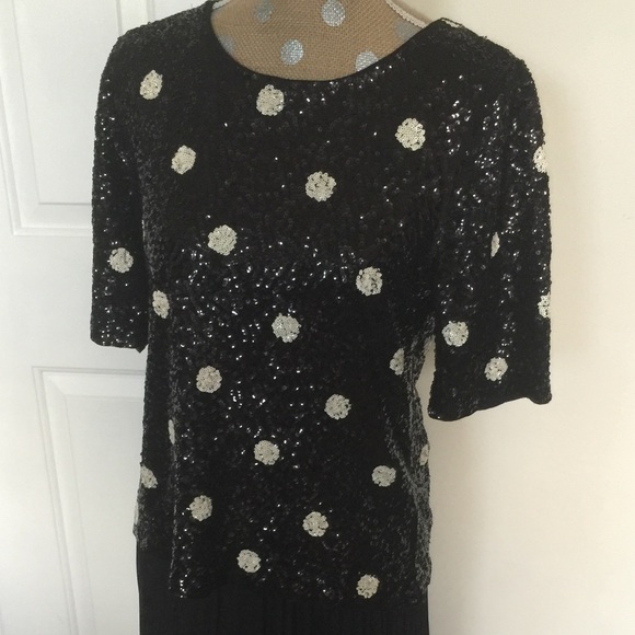JCrew Large Sequined Polka Dot Shirt - Picture 2 of 2