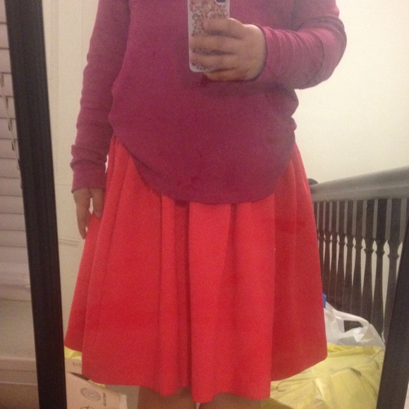 Kate Spade Bright Pink A-Line Skirt