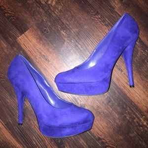 Steve Madden Blue platform pumps