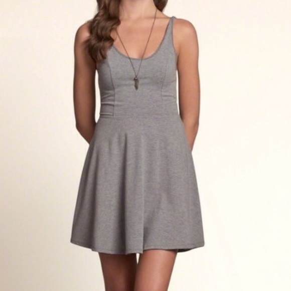 SOLD!!! Grey Hollister skater dress - Picture 3 of 4