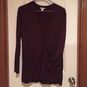 Eggplant purple cardigan