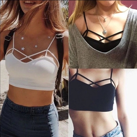 White sexy bralette/crop top