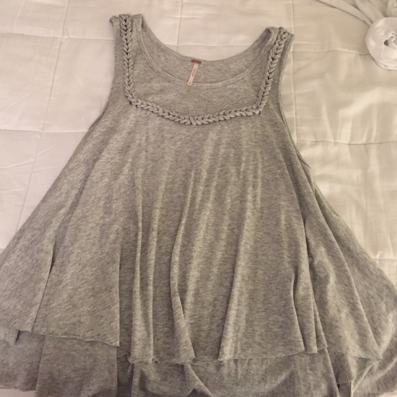 Gray Free People Tank