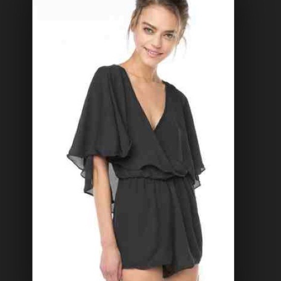 **sold** Brandy Melville black chiffon romper
