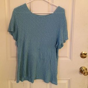 Croft & Barrow blue blouse top XL