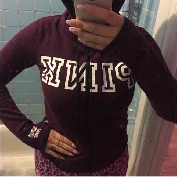 PINK MAROON HOODY