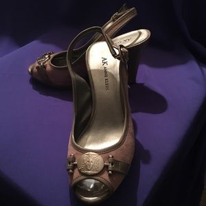 Anne Klein Peep Toe Sling Back Heels