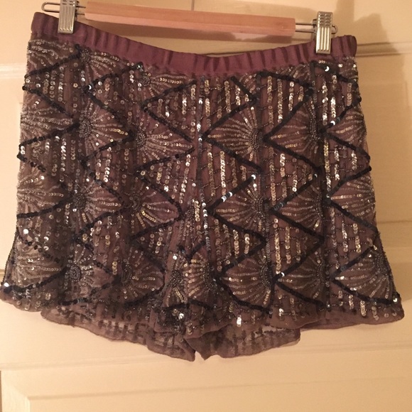 Sequined shorts
