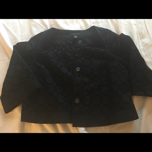 Laundry black cropped jacket