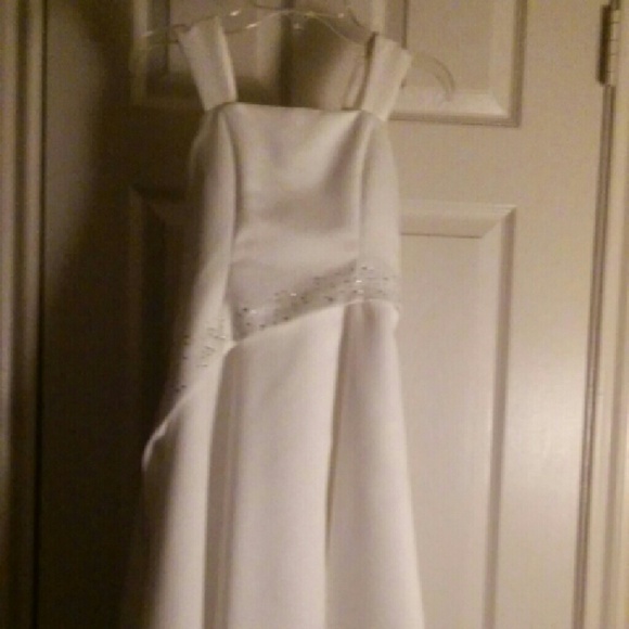 Childs long dress with shoulder wrap