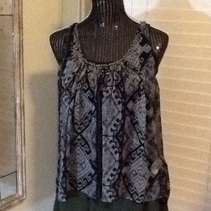 Joie tribal (Aztec) print tank - M - 100% silk