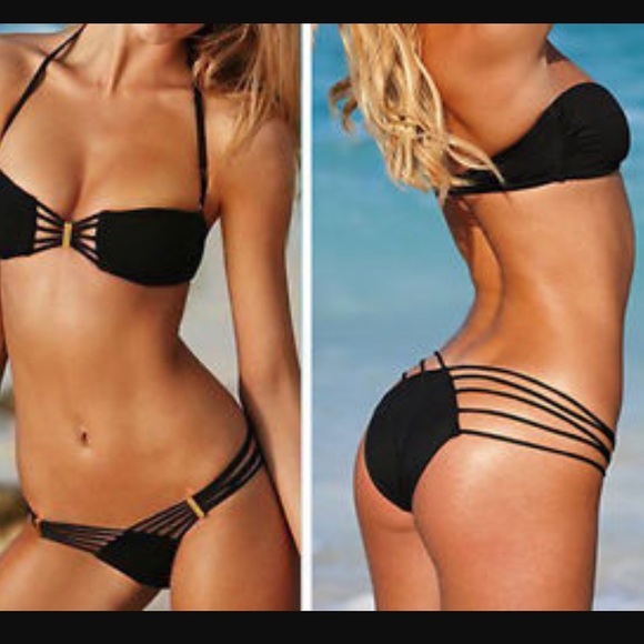 Other - New S strappy bandeau bikini swimsuit