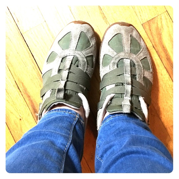 Diesel green tennis shoes. Size 8.5