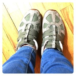 Diesel green tennis shoes. Size 8.5