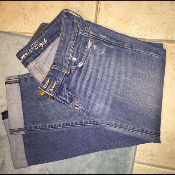 American eagle capris faded