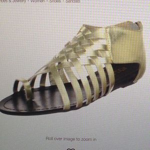 N.Y.L.A Gold Gladiator Sandals