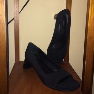 DKNY essentials 2 inch open toe heels