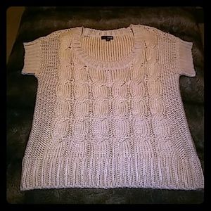 Tan/Golden color, cap sleeve sweater