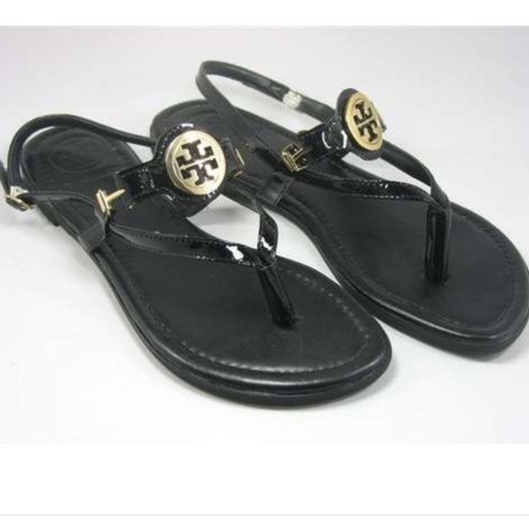 tory burch black thong sandals