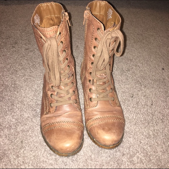 ✨Brown leather combat boots✨ - Picture 3 of 3