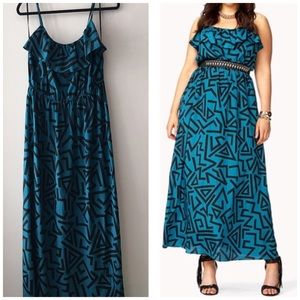 Forever 21 || Geo Printed Maxi Dress || size XL