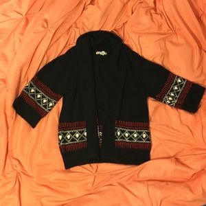 Tribal quarter sleeve cardigan