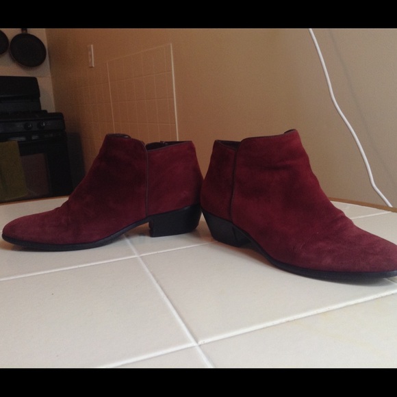 Sam Edelman Oxblood Petty Ankle Boots