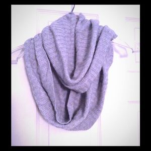 Gray Knit Infinity Scarf