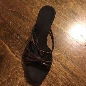 Brown sandal wedges