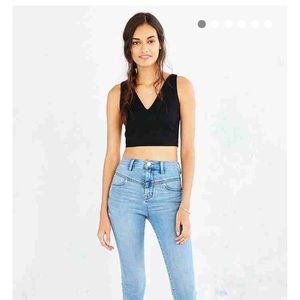 BDG HIGH RISE SEAM JEAN ANKLE DARK WASH