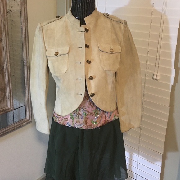 NWT $950 Gucci tan suede jacket - IT49/US6