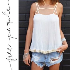 Free People Summer Straps Cami Cream