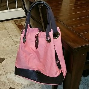 MAGELLAN canvas/leather tote.