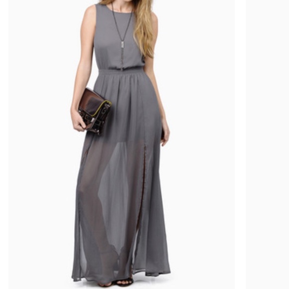 tobi silver dress Tobi Show Some Skin Gray Lace Bodycon Dress