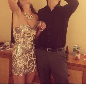 Strapless sequenced forever 21 dress