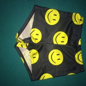 HAPPY FACE RAVE BOOTY SHORTS