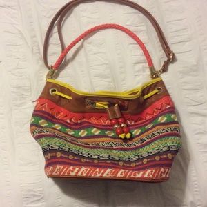 Aldo multicolor bucket bag.