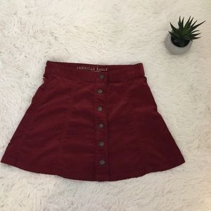 American Eagle Corduroy Button Down Skirt
