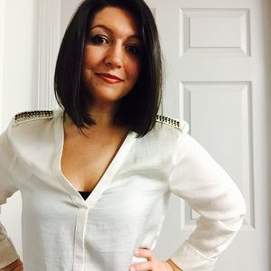 H&M Silky Studded Blouse