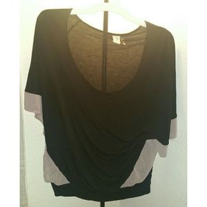 Romantic Love Tree black shirt w batwing sleeves