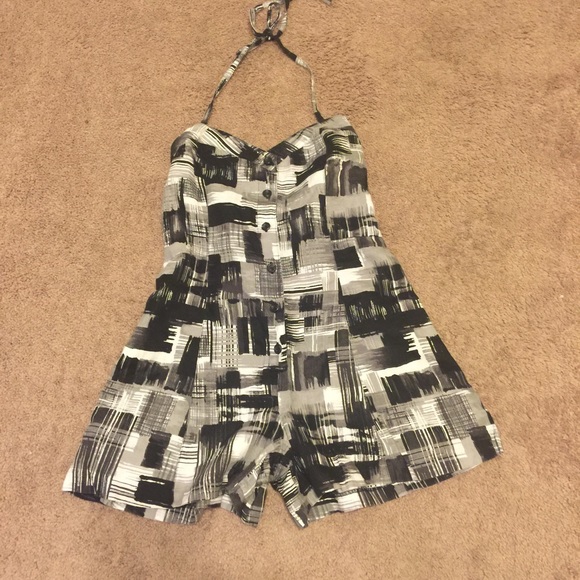 Black white and Grey romper
